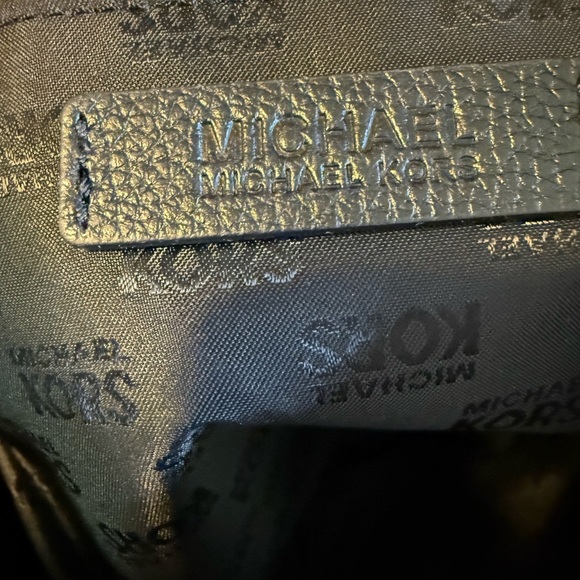 Michael Kors Black Leather Python Tote / Bag / Crossbody with Silver Hardware - Picture 10 of 16